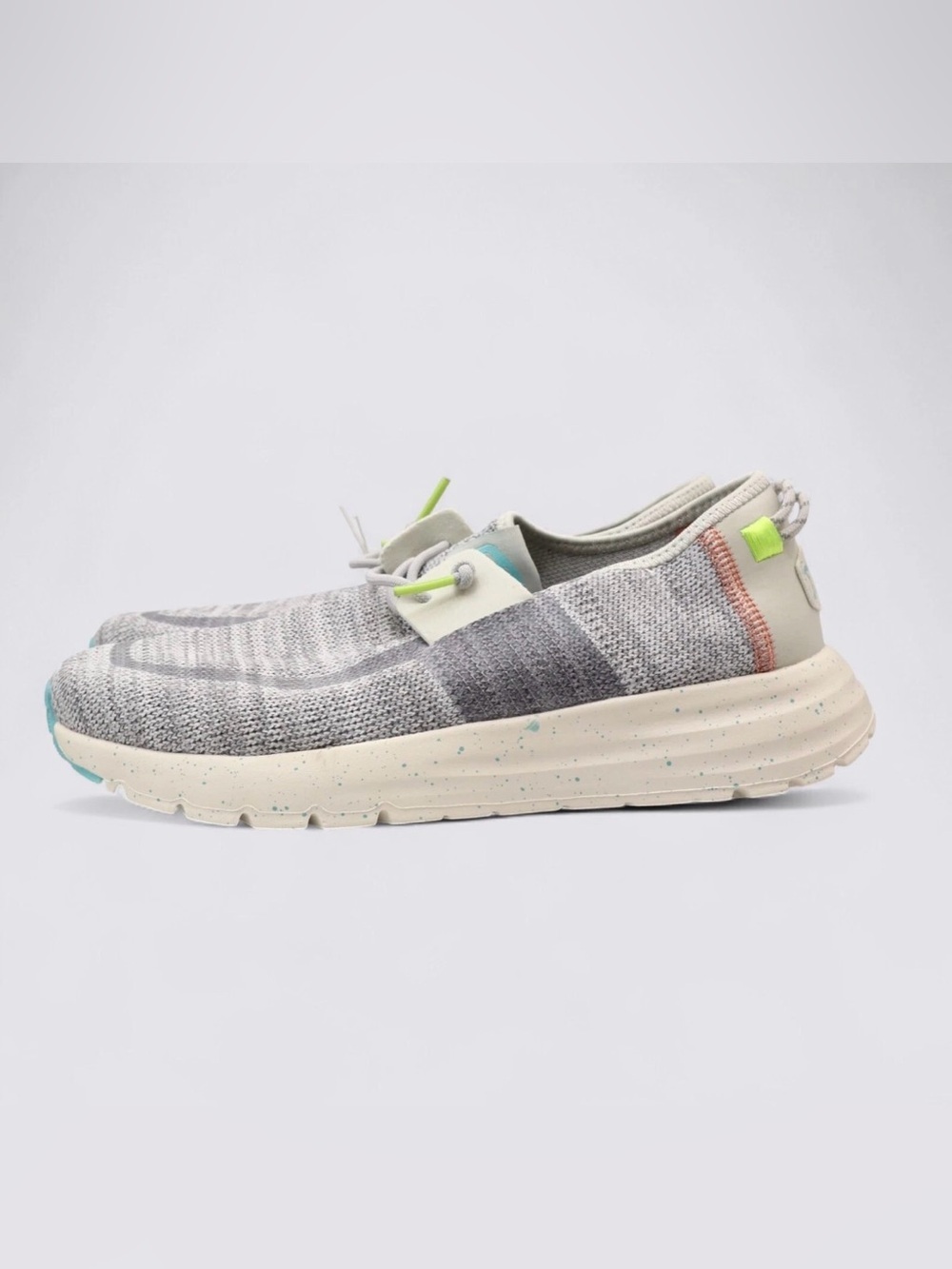 Hey Dude Sirocco Speckle Women's Size US 8.0 Gray Knit Slip On Sneakers